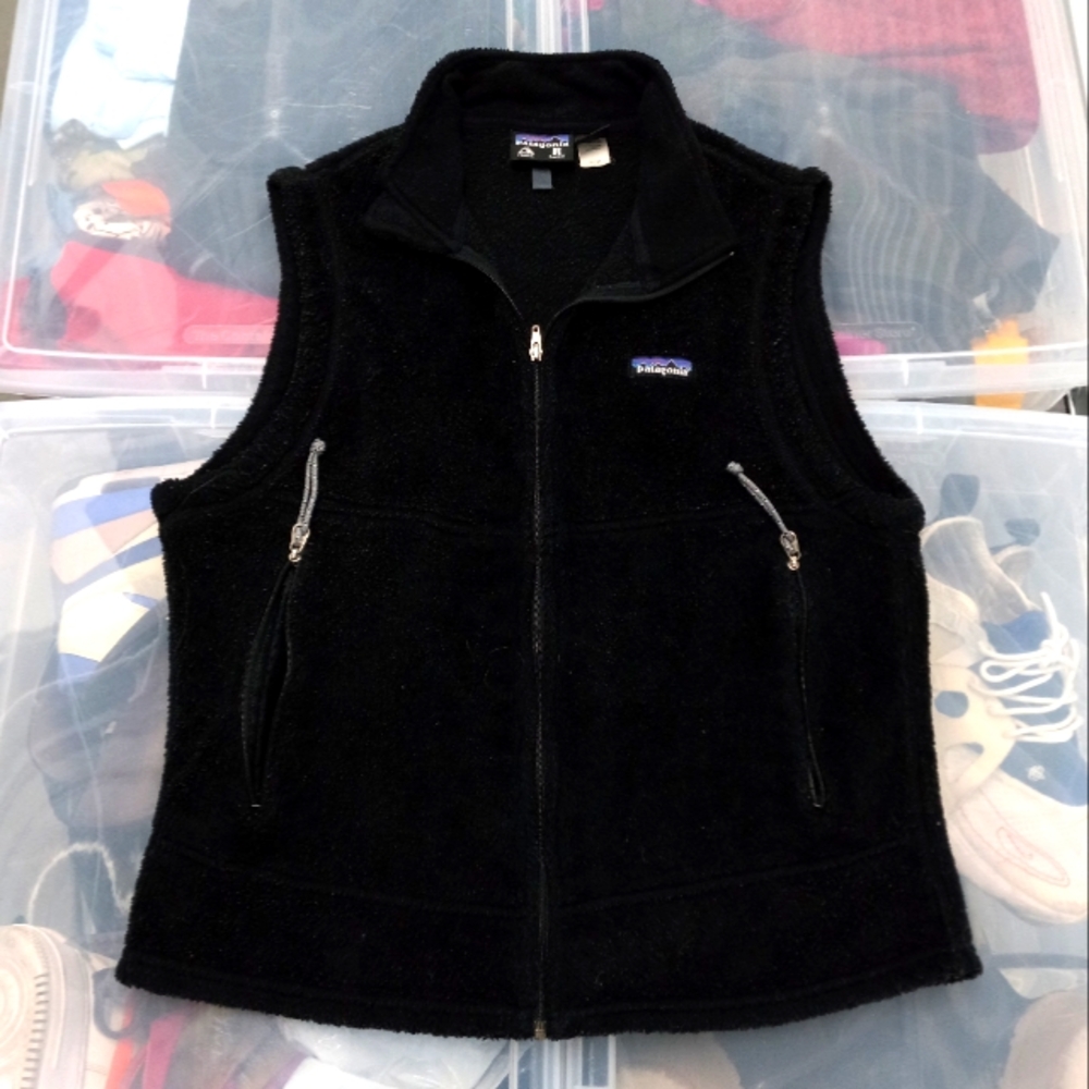 VTG 90s Patagonia Polartec Regulator fleece full zip dual pocket vest size Med